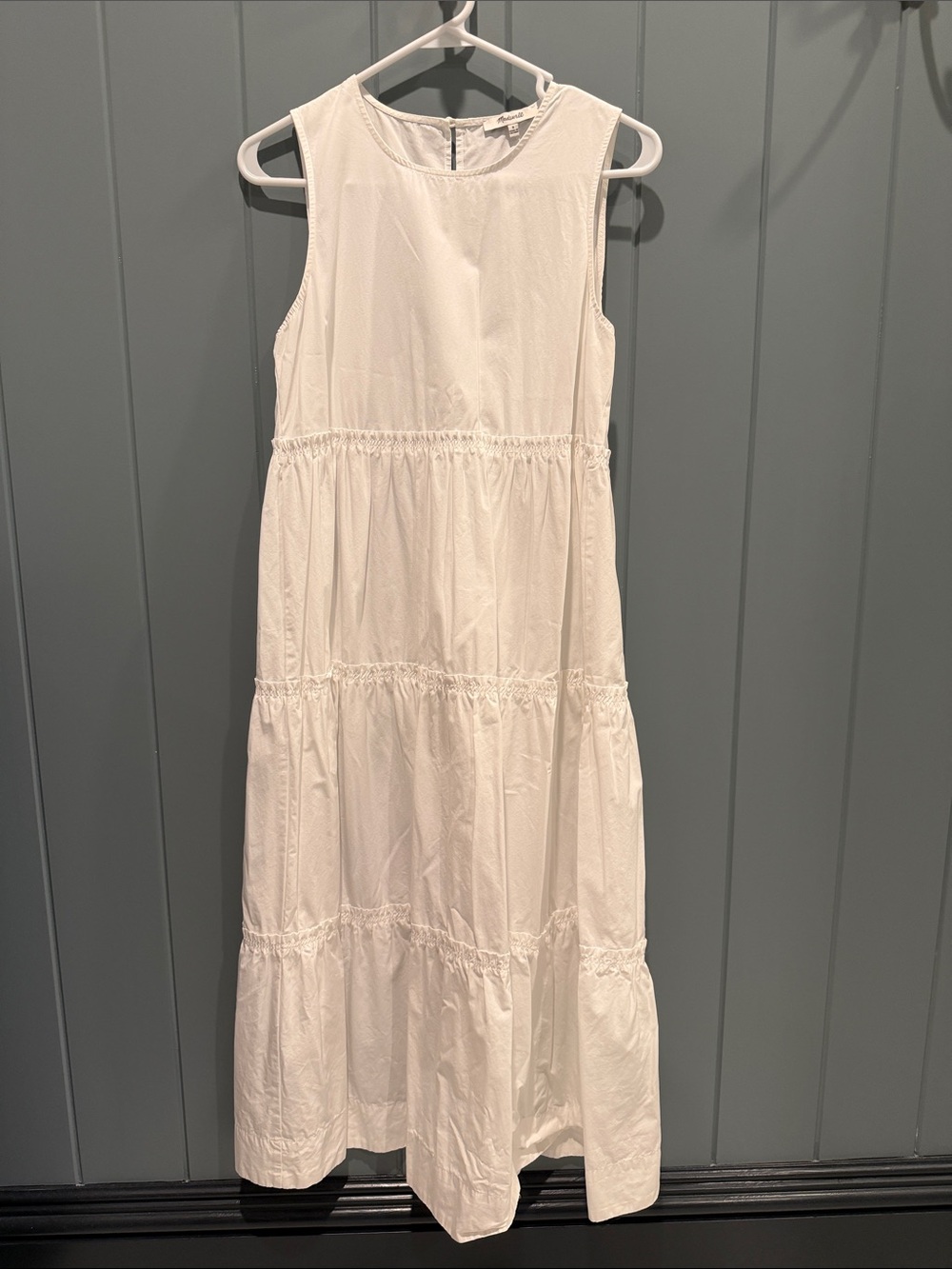 Madewell White Tiered Maxi Dress